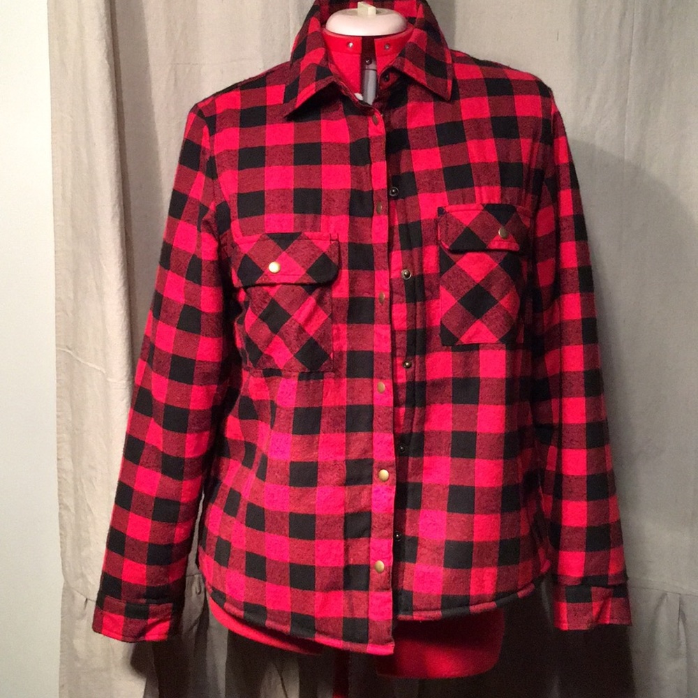 Buffalo Check Sherpa Shirt - Picture 1 of 4
